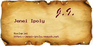 Jenei Ipoly névjegykártya